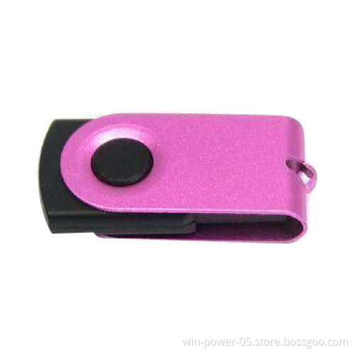 Mini USB flash drive, twist to open, various colors and customized logos available, plug-and-play